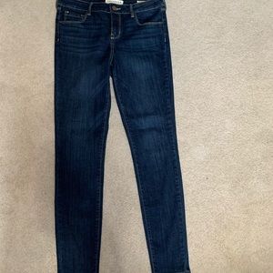 Dark wash skinny jeans